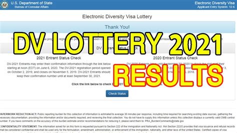 dv lottery 2021 результаты|DV 2021 .